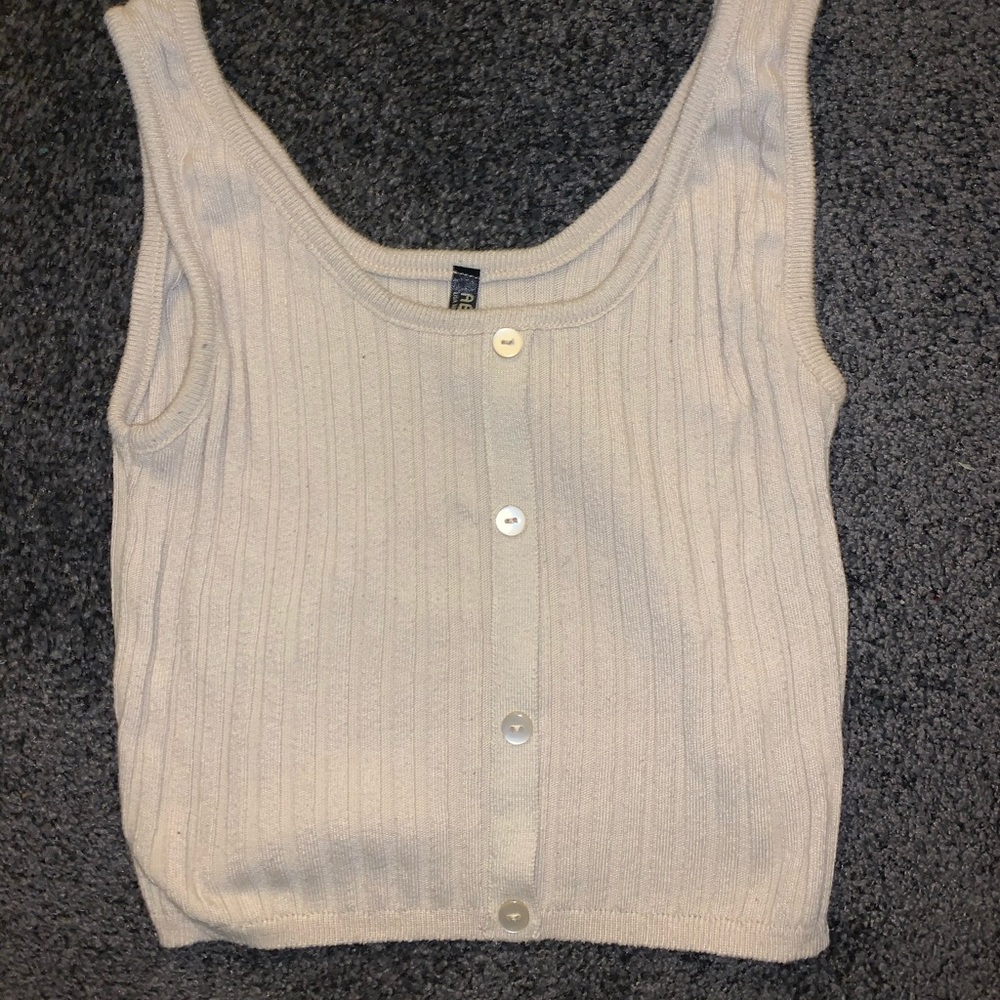 Cream Crop Top